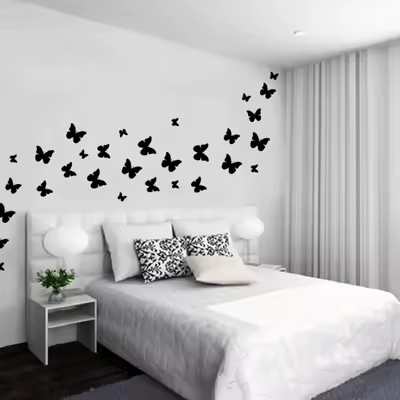 Wooden Butterfly Wall Set 30pc