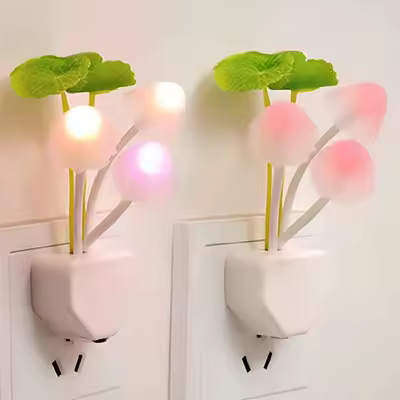 LED Flower Mushroom Night Lamp